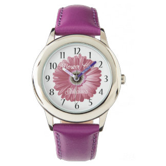 Gerbera Daisy Bloemenmeisje Pink Horloge
