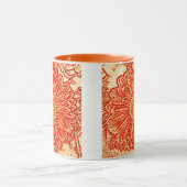 Gerbera Daisy Blokprint - saffraan oranje Mok (Midden)