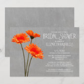 Gerbera Daisy Bridal Shower Invitations Kaart (Voorkant / Achterkant)