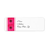 Gerbera Daisy Bruiloft Retouradres Label (Voorkant)