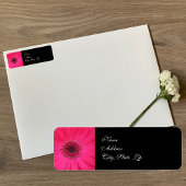 Gerbera Daisy Bruiloft Retouradres Label