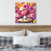 Gerbera Daisy Charm Canvas Afdruk (Insitu (Slaapkamer))