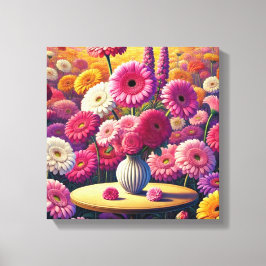 Gerbera Daisy Charm Canvas Afdruk