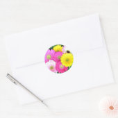 Gerbera Daisy Colors Ronde Sticker (Envelop)