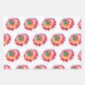 Gerbera Daisy en Blauwgroen Butterfly Gift Wrap Inpakpapier Vel (Voorkant 3)