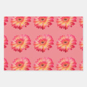 Gerbera Daisy en Blauwgroen Butterfly Gift Wrap Inpakpapier Vel (Voorkant)