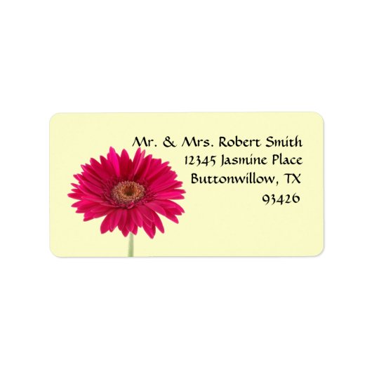 Gerbera Daisy Etiket (Voorkant)