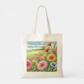 Gerbera Daisy Field & Quote Tote Bag (Achterkant)