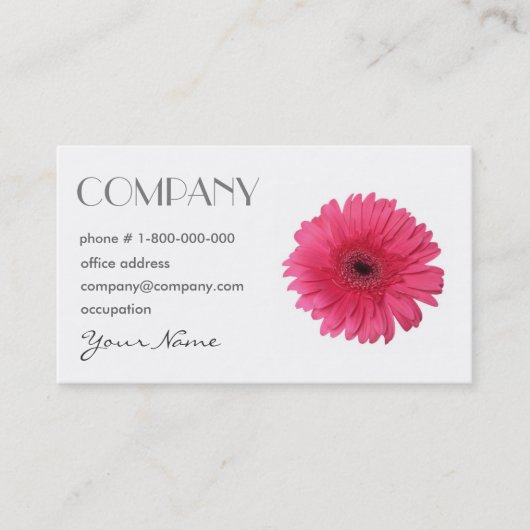 Gerbera Daisy Floral Visitekaartje (Voorkant)