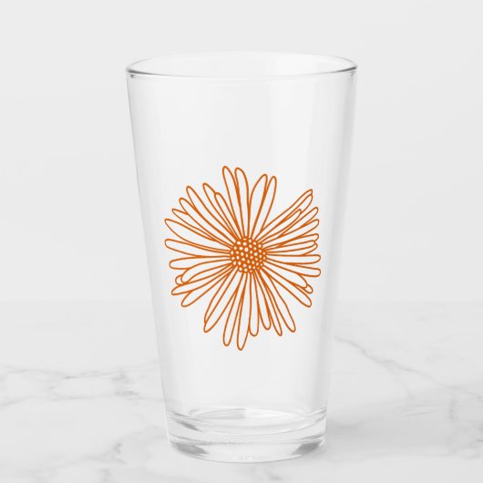 Gerbera Daisy Flower Glas (Voorkant)