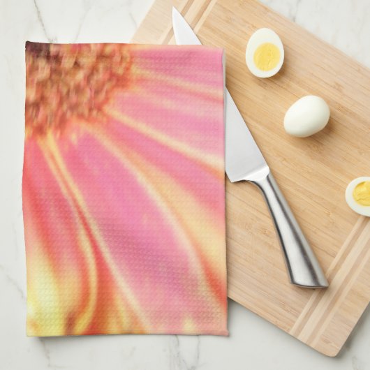 Gerbera Daisy Flower Kitchen Towel Theedoek (Quarter Fold)