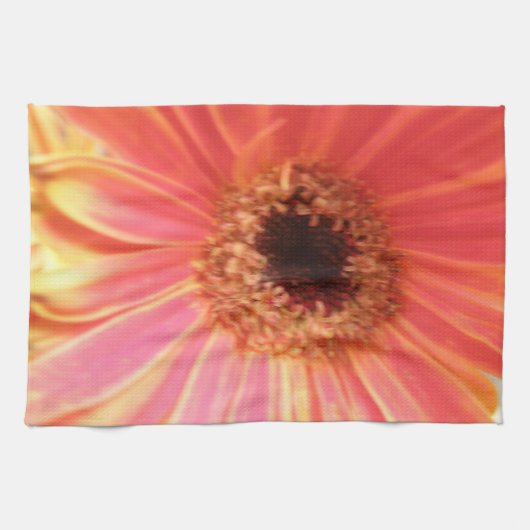 Gerbera Daisy Flower Kitchen Towel Theedoek (Horizontaal)