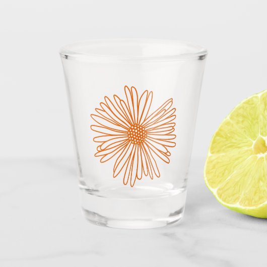 Gerbera Daisy Flower Shot Glas (Voorkant)