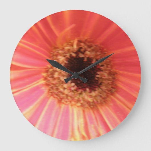 Gerbera Daisy Flower Wall Clock Grote Klok (Voorkant)