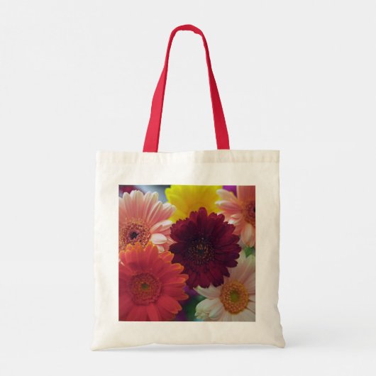 Gerbera Daisy Flowers Art Canvas tassen (Achterkant)