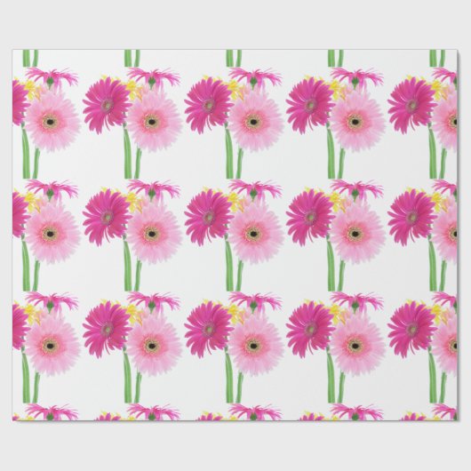 Gerbera Daisy Flowers Cadeaupapier (Vlak)