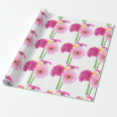 Gerbera Daisy Flowers Cadeaupapier (Uitgerold)