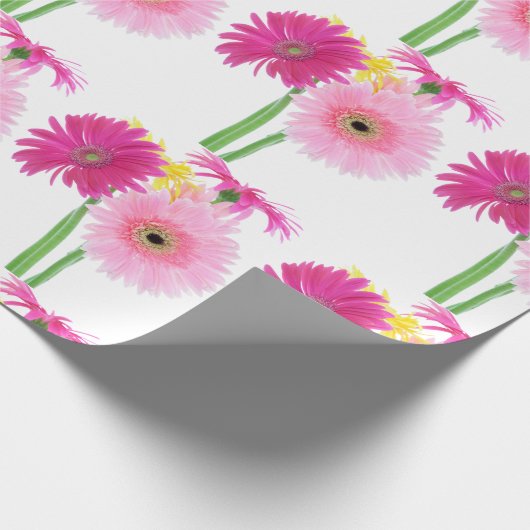 Gerbera Daisy Flowers Cadeaupapier (Hoek)
