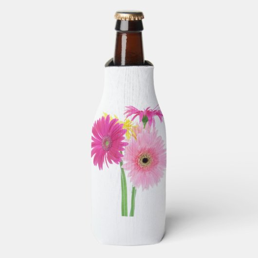 Gerbera Daisy Flowers Flesjeskoeler (Fles Voorkant)