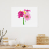 Gerbera Daisy Flowers Poster (Keuken)