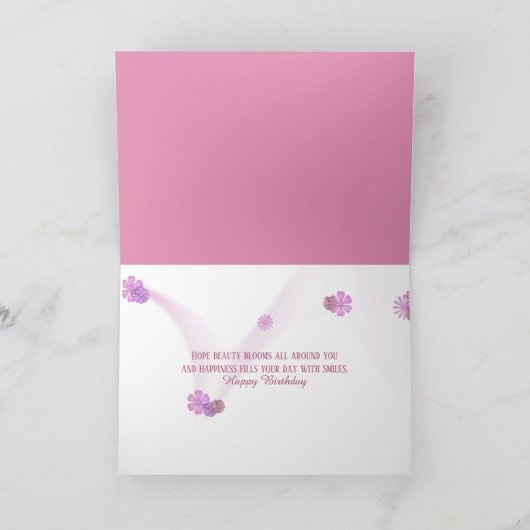 Gerbera Daisy Garden Birthday Kaart (Binnen)