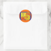 Gerbera Daisy (Gerbera hybrida) - Geel Ronde Sticker (Tas)