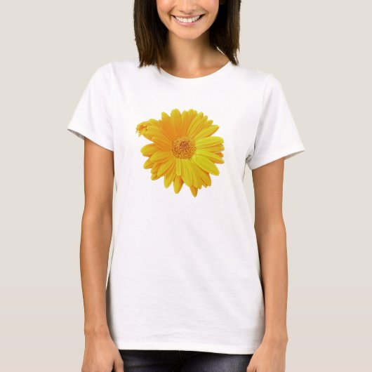 Gerbera Daisy (Gerbera hybrida) - Geel T-shirt (Voorkant)