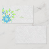 Gerbera Daisy Green witte Place Card voor gelegenh Plaatskaartje (Voorkant / Achterkant)