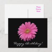 Gerbera Daisy Happy Birthday Briefkaart (Voorkant / Achterkant)