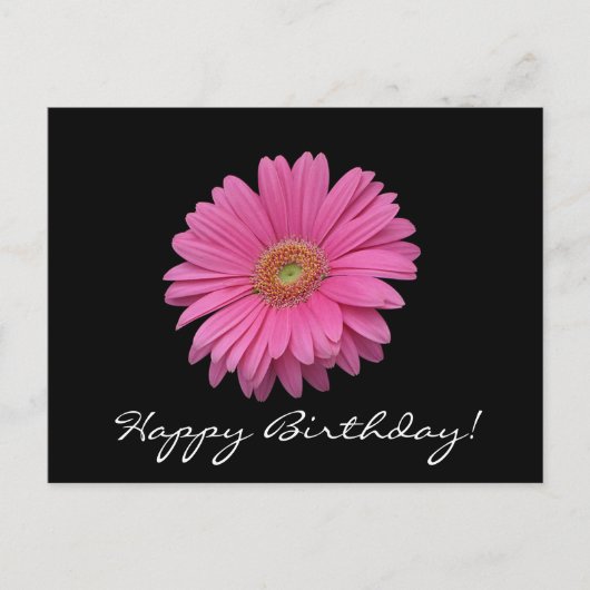 Gerbera Daisy Happy Birthday Briefkaart (Voorkant)