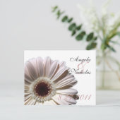 Gerbera Daisy/ Huwelijksreactiekaart Uitnodiging Briefkaart (Staand voorkant)