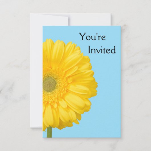 Gerbera Daisy Invitation Kaart (Voorkant)