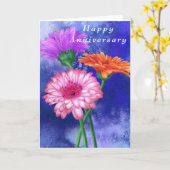 Gerbera Daisy Jubileum Kaart (Gele Bloem)