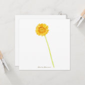 Gerbera daisy kaart (Voorkant / Achterkant in situ)