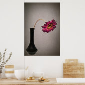 Gerbera Daisy laten vallen in vaas Poster (Keuken)