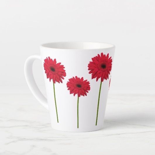 Gerbera Daisy Latte Mok (Linkerhoek)