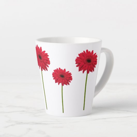 Gerbera Daisy Latte Mok (Rechterhoek)