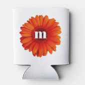 Gerbera Daisy Monogram Initiaal Blikjeskoeler (Achterkant)