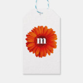 Gerbera Daisy Monogram Initiaal Cadeaulabel (Achterkant)