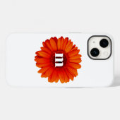 Gerbera Daisy Monogram Initiaal Case-Mate iPhone Case (Achterkant (horizontaal))