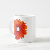 Gerbera Daisy Monogram Initiaal Koffiemok (Voorkant links)