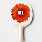 Gerbera Daisy Monogram Initiaal Tafeltennisbatje (Voorkant)
