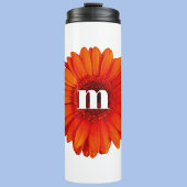 Gerbera Daisy Monogram Initiaal Thermosbeker