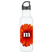 Gerbera Daisy Monogram Initiaal Waterfles (Voorkant)