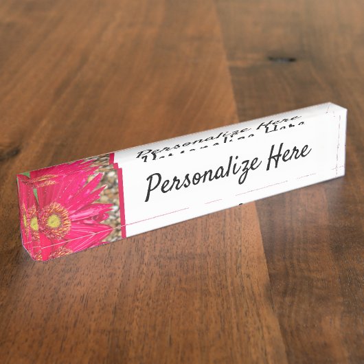 Gerbera Daisy    Naambordje (Zijkant)