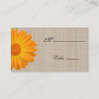 Gerbera Daisy Oranje Place Card voor Gelegenheid Plaatskaartje