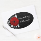 Gerbera Daisy Ovale Sticker (Envelop)