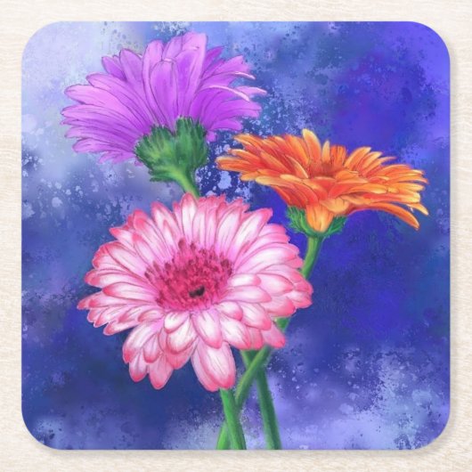 Gerbera Daisy Paper Onderzetter (Voorkant)