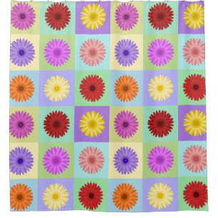 Gerbera Daisy Pattern Douchegordijn