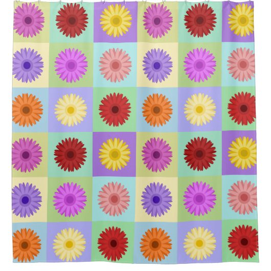 Gerbera Daisy Pattern Douchegordijn (Voorkant)